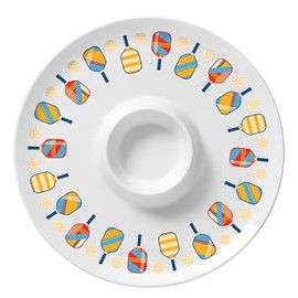 Merritt Pickleball 13" Melamine Chip & Dip Platter