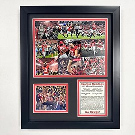 Legends Never Die, Inc. Georgia Bulldogs | 2022 CFP National Champions | 12"x15" Framed Photo Collage (Mosaic)