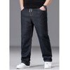 Plus Size Baggy Jeans for Men Elastic Waist Pull On