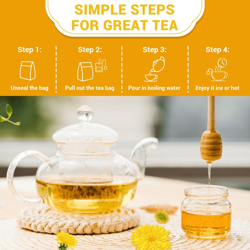 Dandelion Leaf & Root Herbal Tea - Caffeine Free, No