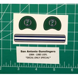 1984-85 San Antonio Gunslingers USFL Football Gumball Helmets DIECUT DECALS ONLY