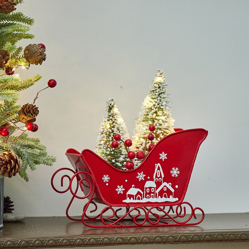 Mini Elk Sled Decoration Christmas Decorations Sleigh Car