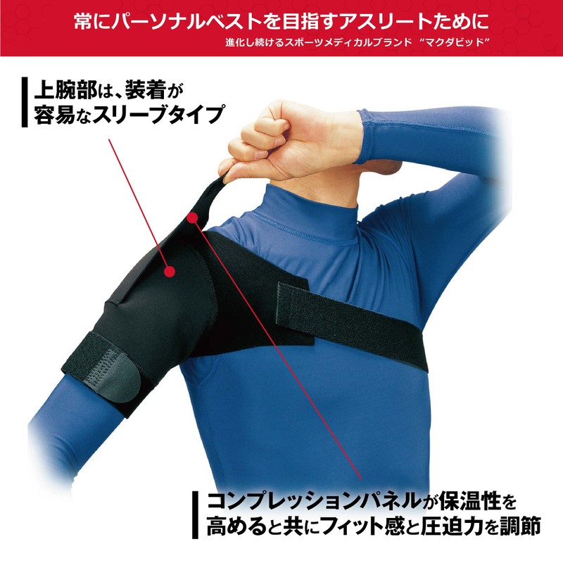 McDavid MVJ M463 BK S Shoulder Support, Light, Left and