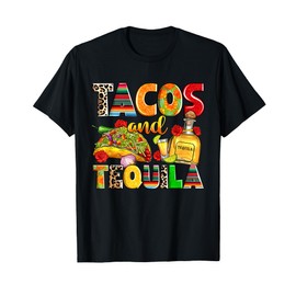 Tacos And Tequila Funny Drinking Taco Mexican Food Lover T-Shirt