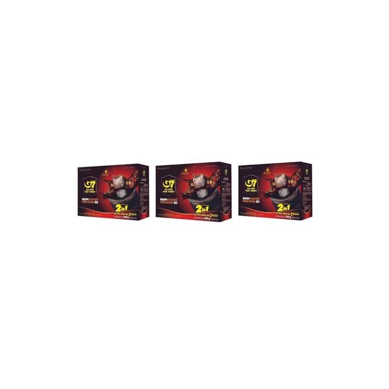 3 Packs - Instant Black Coffee with Sugar - Ca