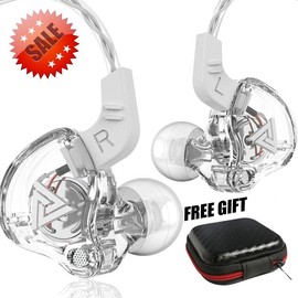 2025 AK6 Wired Gaming Earbuds with Deep Bass HiFi Sound, Dynamic Driver IEM for Music, Gaming, Sports, and Video Calls, Strong Magnetic Headset for Running - Color: BLcak