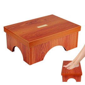 Greenron Solid Wood Step Stool for Kid and Adult Foot Stool Potty Stool for Kitchen Bedroom Living Room900lbs Capacity Heavy Duty Sturdy Footstool with Safety Non-Slip Pads