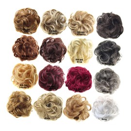 NOLITOY Ladies Fashion Curly Hair Extension Bun Wavy Synthetic Scrunchie for Elegant Hairstyles for Parties and Gatherings Durable and Design