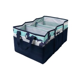 geckobrands Folding Trunk Tote – Collapsible Car Organizer with Removable Dividers