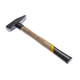 FORTE TOOLS Engineer's Hammer with Wooden Handle, 300 g Head Weight, Hammer with Wooden Handle, Premium Tool, Forged, Ring Wedge, Painted Head (000051151021)