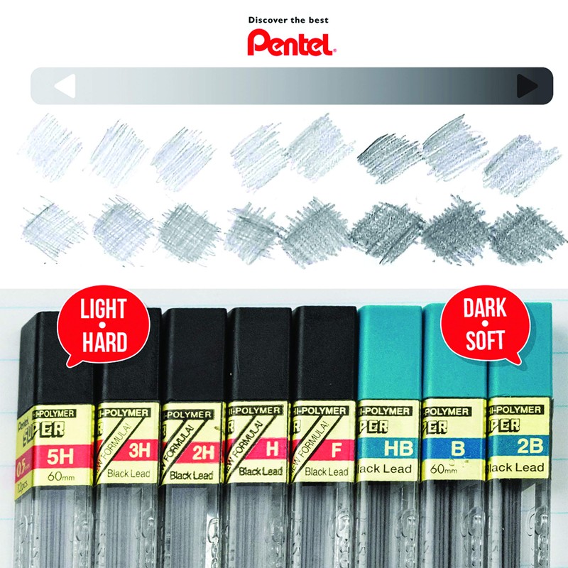 Pentel Ain Stein 0.7 mm B Grade Refill Lead (Pack
