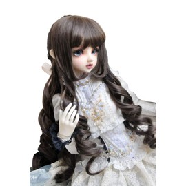 Doll Wig Hair Curly Hair 1/6 1/4 1/3 Doll DIY Making Accessories (1/6 Doll, Dark Brown)