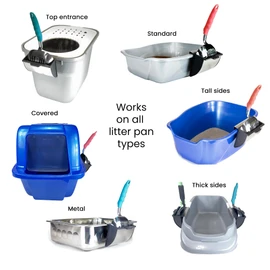 DuraScoop Cat Litter Scoop Caddy - Space-Saving, Wall-Mountable Litter Scoop Holder - Easy Hook Fitting for Pans – Metal Litter Scooper Holder Ensuring Stability
