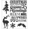 Stampers Anonymous Tim Holtz Cling Rubber Stamp Set, Seasons Silhouettes