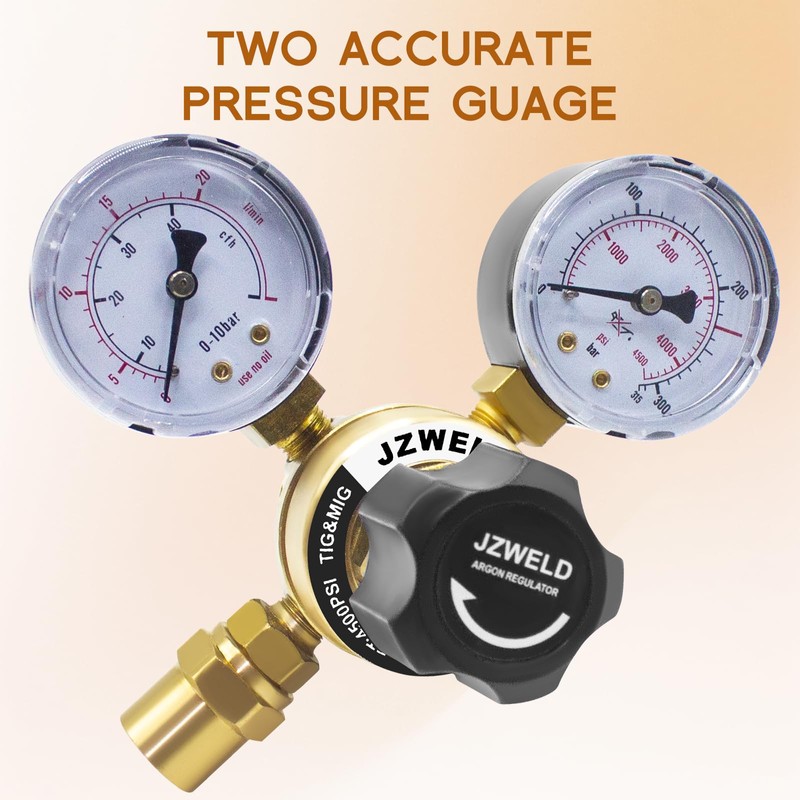American Standard Welding Argon Regulator with 6.6 Feet Gas Hose,