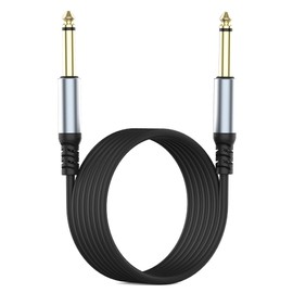 HIEbee Guitar Instrument Cable 1/4 inch to 1/4 inch TS Straight Male to Male 6.35mm Single Channel Jack TPE Cable with Alloy Connector（4.9Ft）