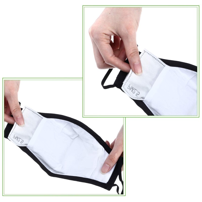 100 Pieces Anti PM2.5 Activated Carbon Mask Filter Face Masks