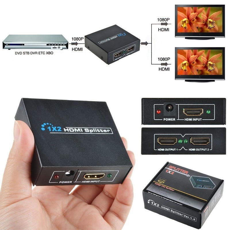 HDMI 1x2 3D Splitter Box 1x2 Port (1 Input X