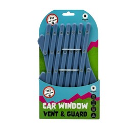 Pet Guru Car Window Vent & Guard for Dogs Puppies and Cats Universal Adjustable Lattice Telescopic Fence (Blue, 1)