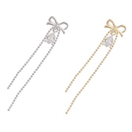 Healeved 2pcs Vintage Bowknot Nail Studs for Manicure DIY Charming Nail Art Charms Elegant Design for Creative Decoration and Personal Style