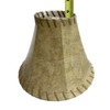 Rustic Faux Leather Bell Lamp Shade - 12"