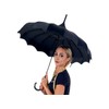 Gothic Rebel Striped Dark Wing Pagoda Umbrella - Ideal for