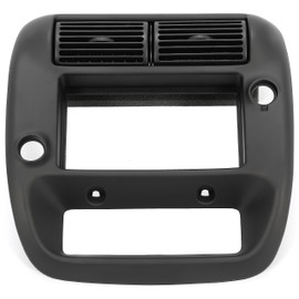 HECASA Center Dashboard Compatible with 1997-2006 Ford Ranger 1997-2001 Ford Explorer Radio Panel AC Heater Vent Trim Replacement for 5L5Z-1004302-JAA 5L5Z1004302JAA ABS Plastic Painted Black