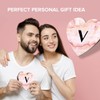 1 x Heart Coaster - Letter V Marble Stone Texture