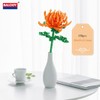 Orange Chrysanthemum Flower Model with Small Building Blocks
