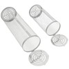2PCS BBQ Net Tube Stainless Steel Barbecue Grill Basket Rolling