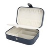 Portable Jewelry Box PU Leather Large Capacity 2 Layers Travel