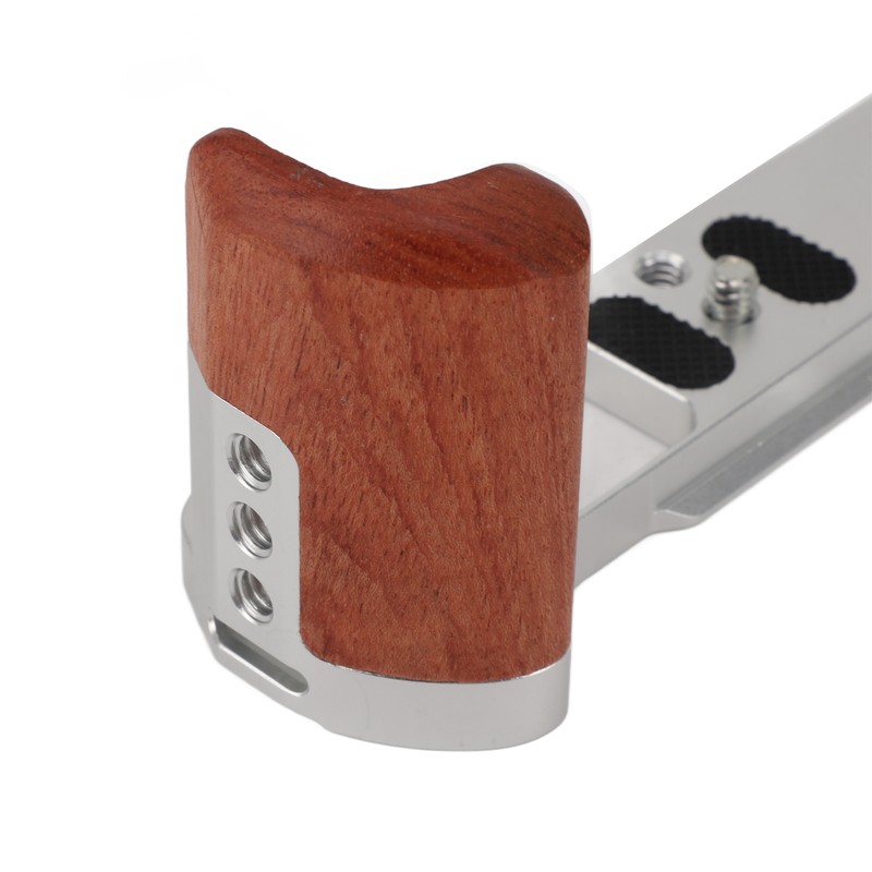 Camera Cage with Wood Handle Anodized Anti Slip Easy To