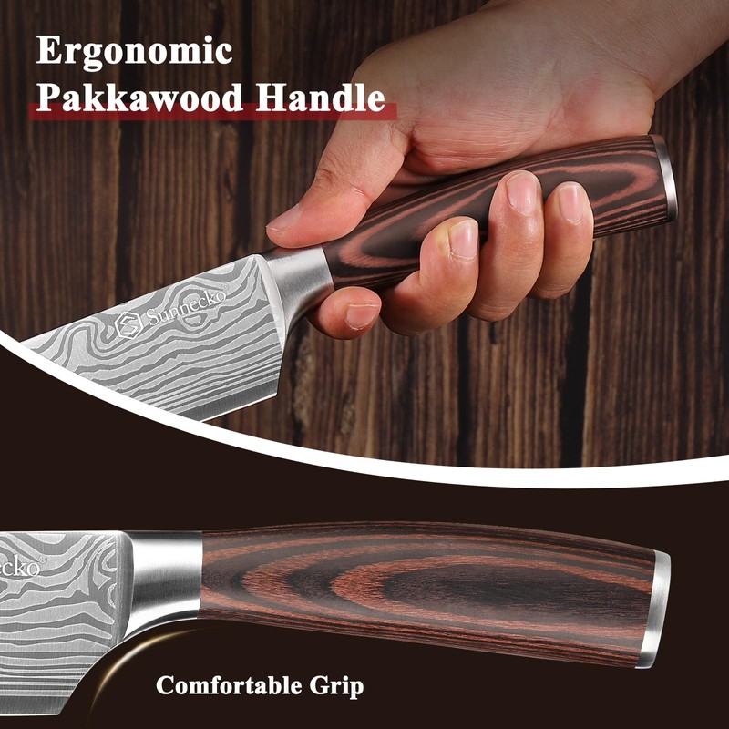 Sunnecko Kitchen Knife Set 3 Piece Chef Knife Set Professional