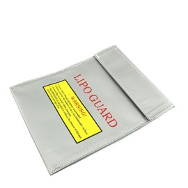 RLECS RC Lipo Safe Bag Fireproof Lipo Guard Silver Lithium Charging Bag High Temperature Resistant Battery Sack 23x30cm