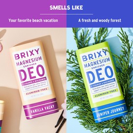 BRIXY Magnesium Deodorant, Effective Odor Control With Ceramide & Niacinamide For Skin Health, Aluminum Free, Baking Soda Free, Sensitive Skin Deodorant, Vegan, Plastic Free