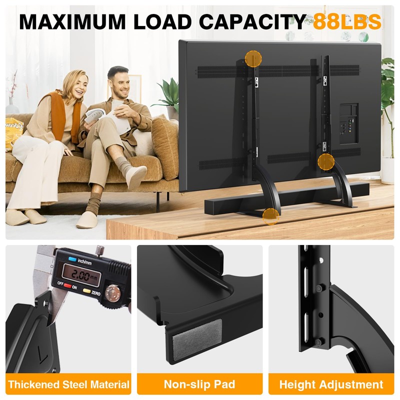 TAVR Universal Table Top TV Stand Base TV Legs for