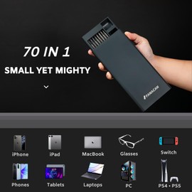 FANACAN 70 in 1 Mini Electric Screwdriver, Precision Screwdriver Set – Small Cordless Power Screwdriver with LED Light & 64 Magnetic S2 Steel Bits, Repair Tool for Phone Laptop Watch Computer PC