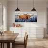 Conipit Longhorn Cattle Wall Art Bluebonnet Pictures Western Canvas Art,