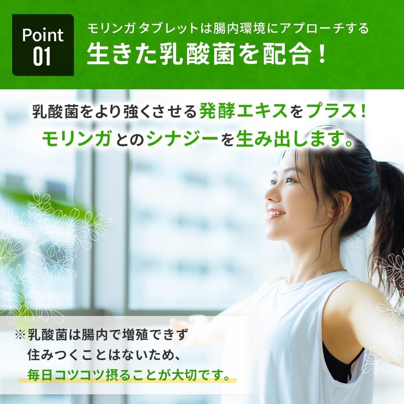 【モリンガ本来の栄養素】モリンガタブレット 180粒 有機発行エキスと生きた乳酸菌を1粒に凝縮 モリンガ スーパーフード｜Seeds Wellness