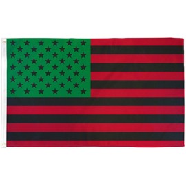 Afro American (USA) Flag 3x5ft Poly - Patriotic Decor