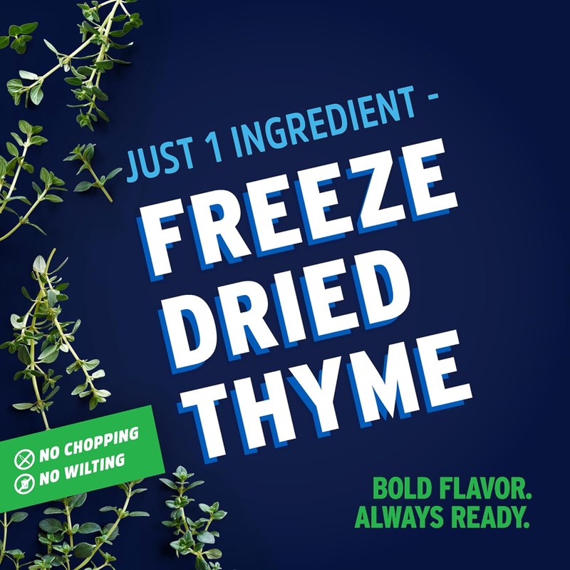 Litehouse Freeze Dried Thyme - Substitute for Fresh Thyme, Jar