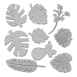 Metal Summer Cutting Dies Embossing Stencil Palm Leaves Tropical Die Cuts for Card Making Scrapbooking Paper Craft Album Stamps DIY Décor