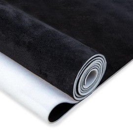 Hiksuky Suede Auto Headliner Fabric 120" L × 60" W with Foam Backing - Black Interior Replacement Material for Car/Truck/SUV/RV Roof, Tube Packaging - Home Repair/DIY Headliner Material