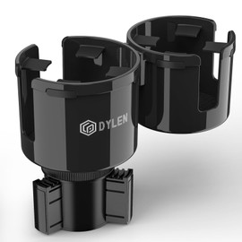 Dylen Car Cup Holder Expander, 2 in 1 Cup Holder Extender Adapter for Car with Expandable Base, Cup Holder Insert Fits Most Large Drink Bottles 300-1500 ML (5.6-10.7 CM)