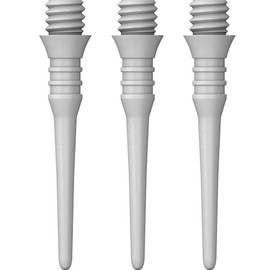 Mission Darts Titan Pro Soft Tip Dart Tips, 2ba Plastic Softip, 3 Packs of 50 Dots, White (3x9156)