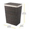 Whitmor Rattique Laundry Hamper with Lid and Removable Liner -
