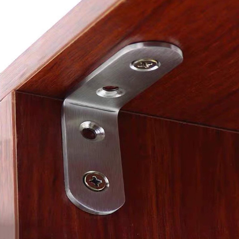 Meiyea 10PCS L Bracket, Corner Bracket with Screws, Right Angle,