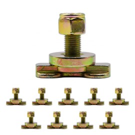 L Track Threaded Bolt Double Stud Fitting,5,500 Pounds Break Strength, Use with L Track Rails in Your Truck Or Trailer to Create Heavy-Duty Bolt Down Anchor Points (10 Pack)