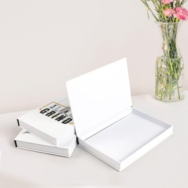 Zippiey Decorative Books - Set of 3 for Home Decor - Black and White - Paper, Cardboard