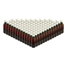 Mister Plastico 100 Pack Botella De Plástico 125 Ml Ambar/gotero. Tapa Seg.